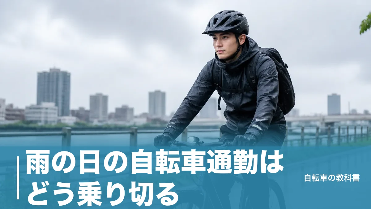 雨の日の自転車通勤はどう乗り切る？傘さし反則金5,000円と220gの装備で変わる朝のアイキャッチ画像