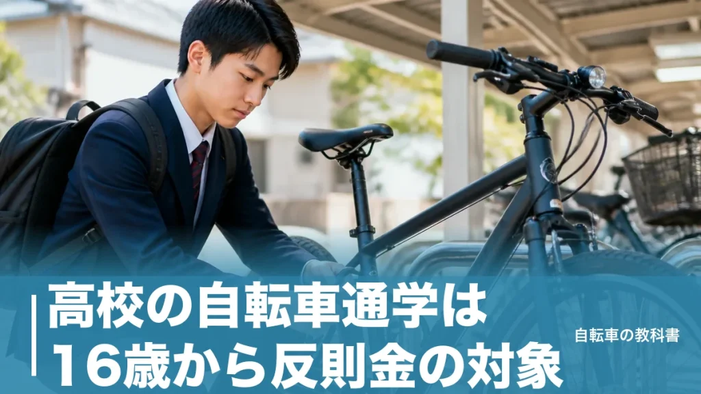 高校の自転車通学は16歳から反則金の対象｜3年もつ車体と装備の決め方のアイキャッチ画像