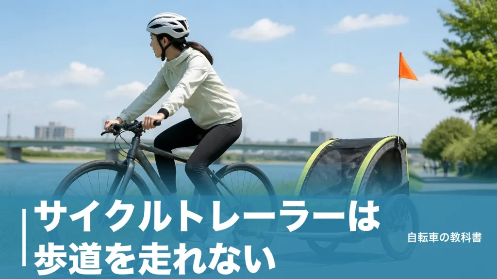 サイクルトレーラーは歩道を走れない？45kgを運ぶ選び方と法律の境界線のアイキャッチ画像