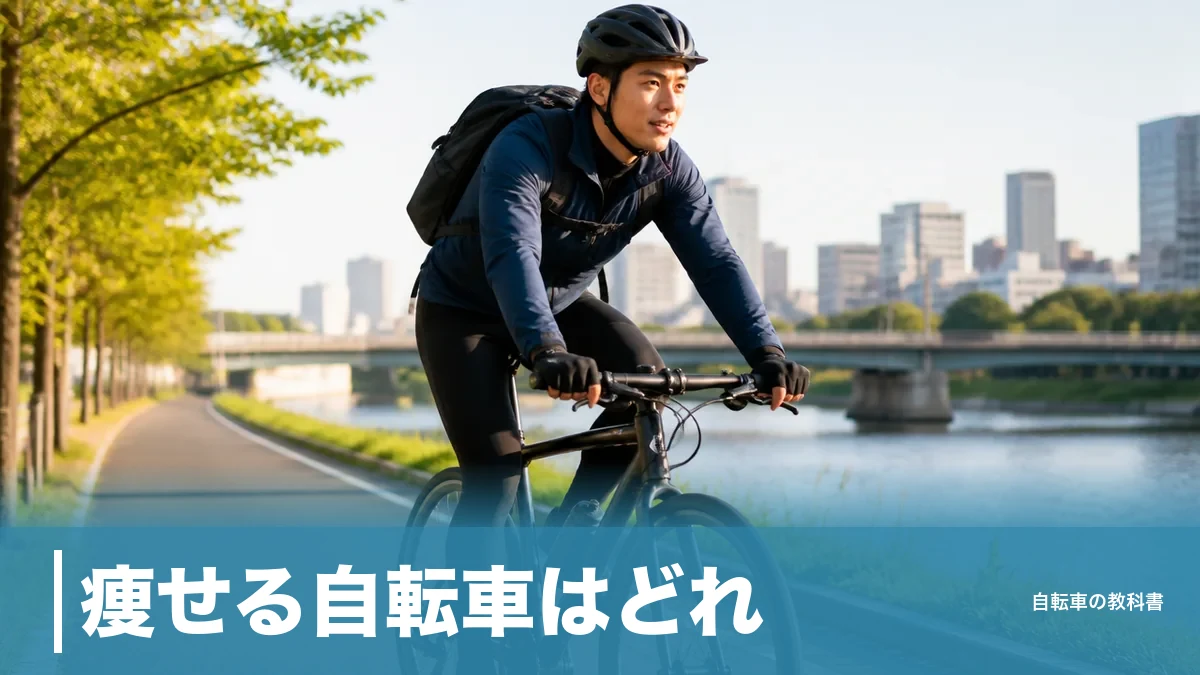 痩せる自転車はどれ?時速19.4kmで8.0メッツに変わる1台の選び方のアイキャッチ画像