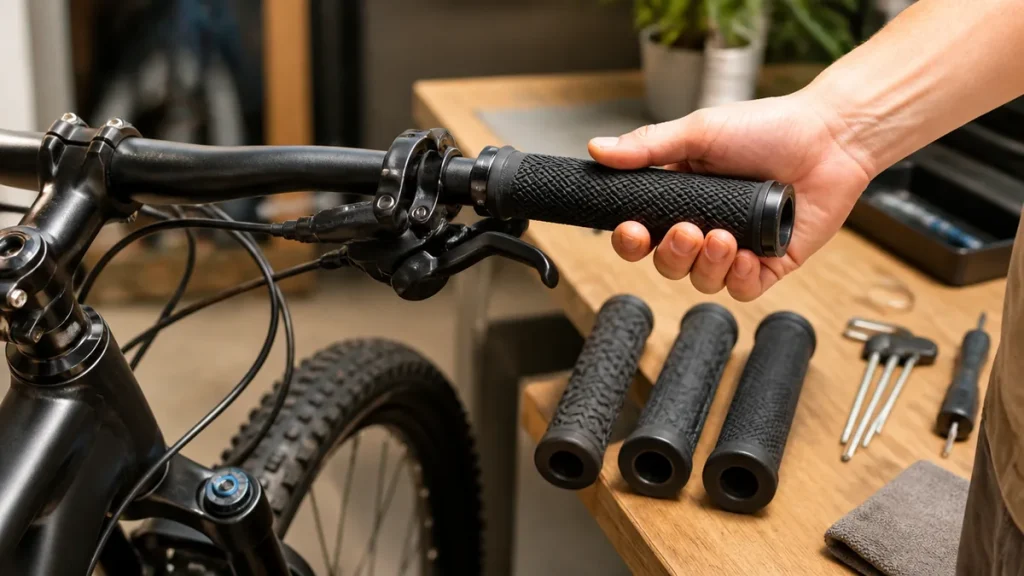 マウンテンバイクのグリップは29.8mmと32mmで別物｜工賃880円で決まる選び方のアイキャッチ画像