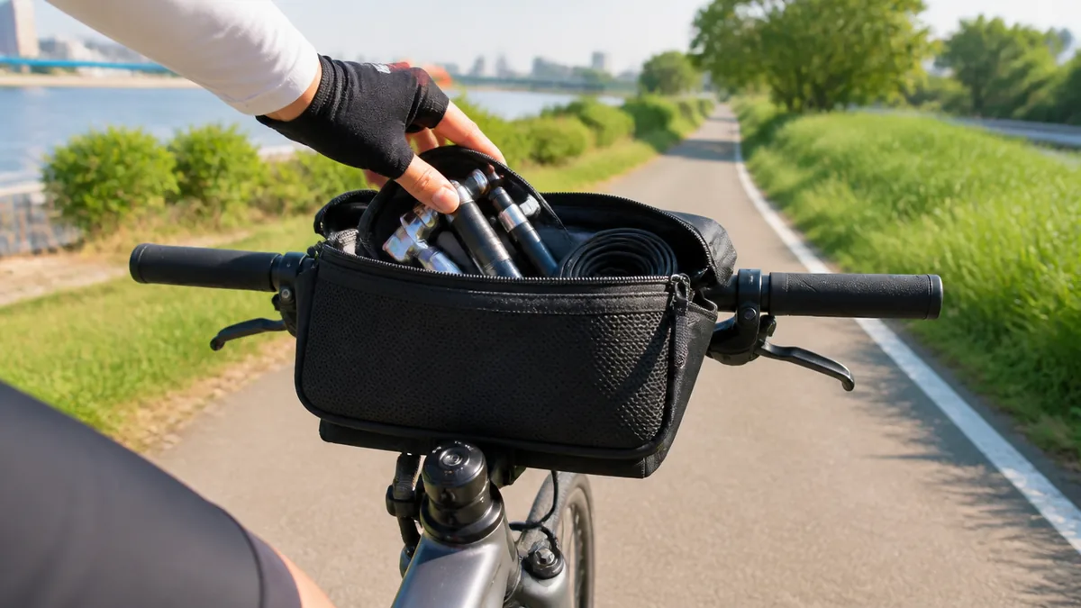 自転車フロントバッグが便利な理由は「走りながら手が届く」ことの解説画像