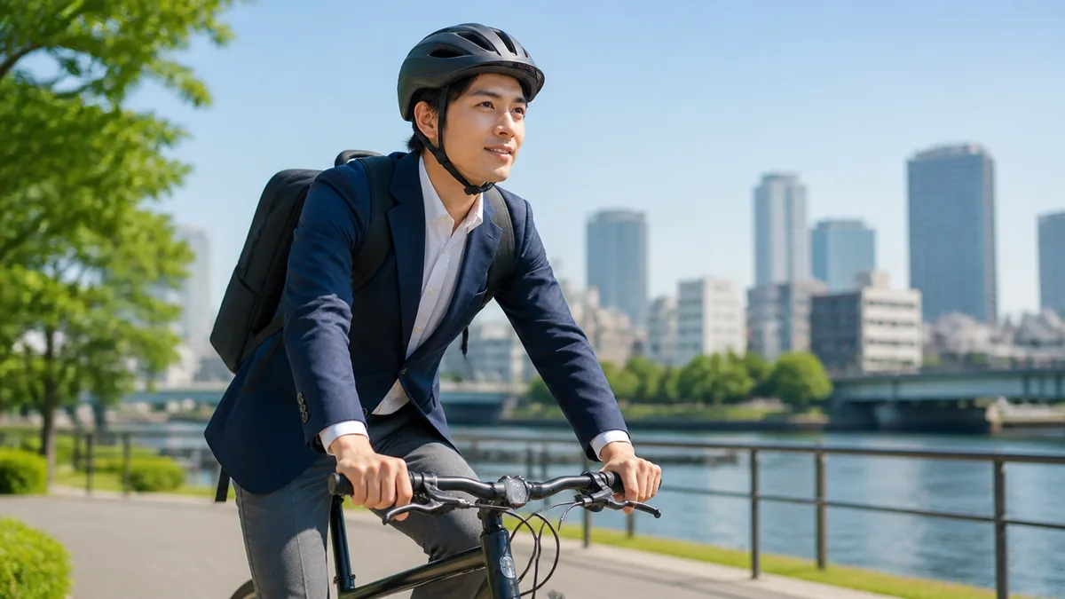 自転車で何分かかる？時速15kmで引く距離別早見表と、5km弱までが最短になる理由のアイキャッチ画像