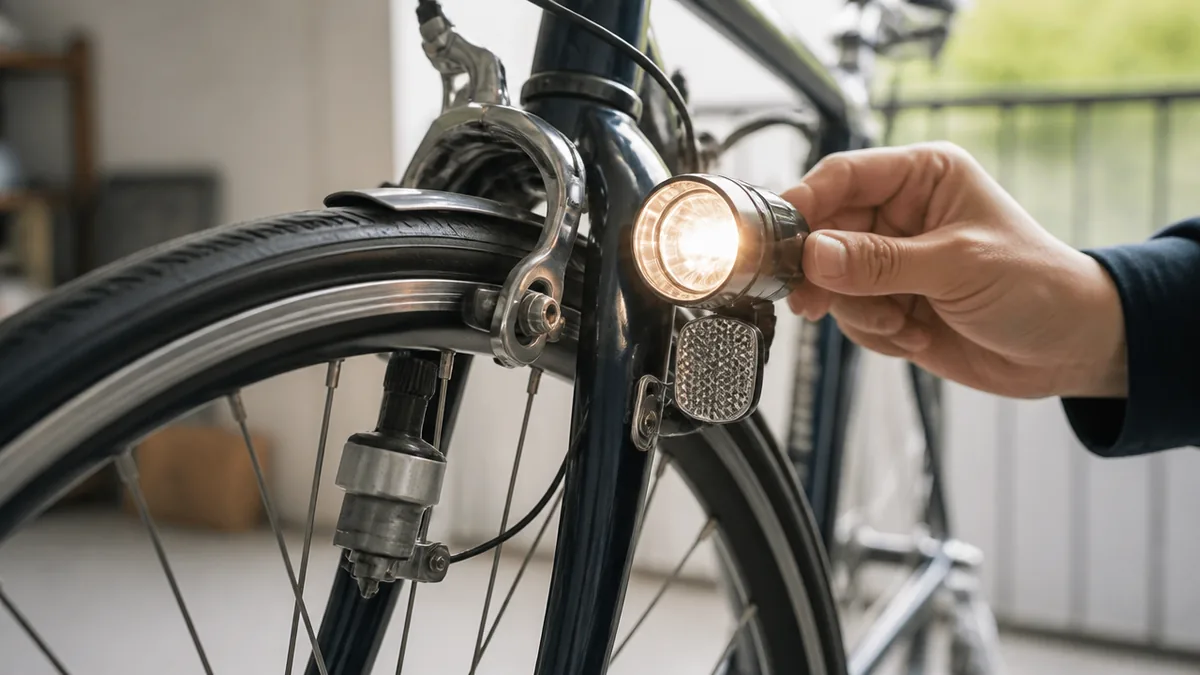 自転車ダイナモライトとは?電池のいらない灯りの正体の解説画像