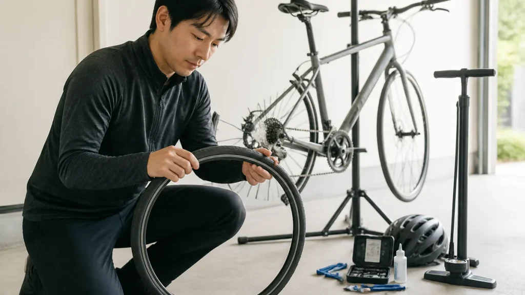 クロスバイクのタイヤ交換はいくら？工賃2,860円と380gで決まる選び方のアイキャッチ画像
