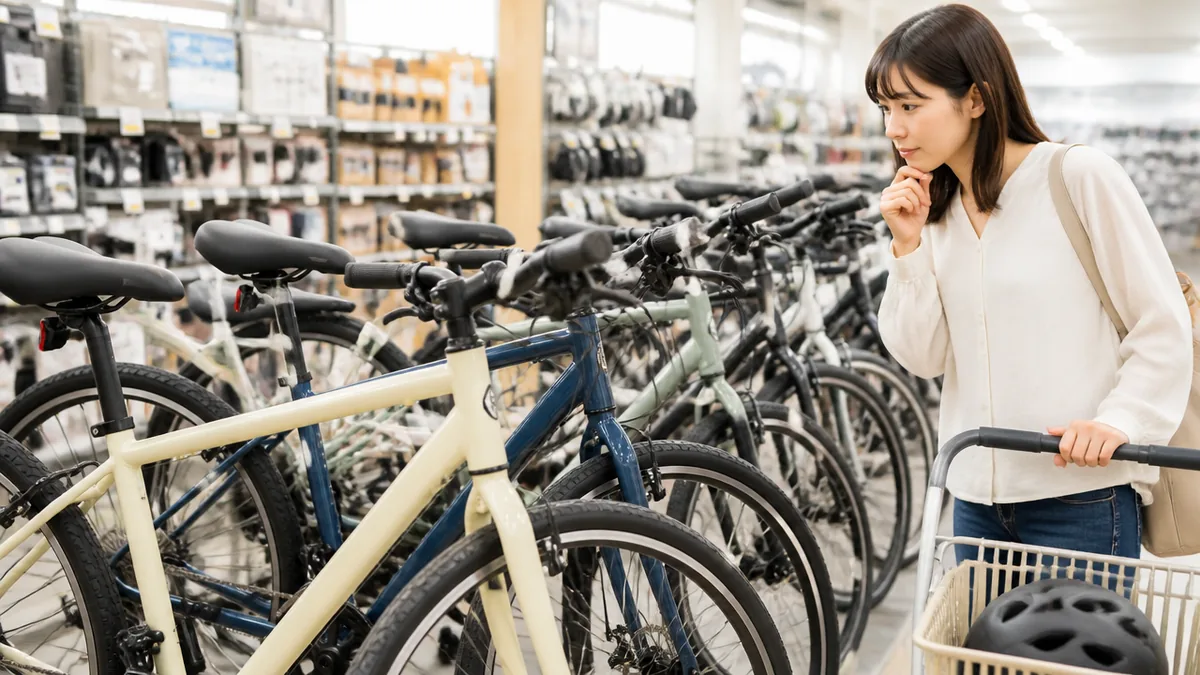 ホームセンターの自転車が18,480円から並ぶ理由と、値札に入っていないものの解説画像