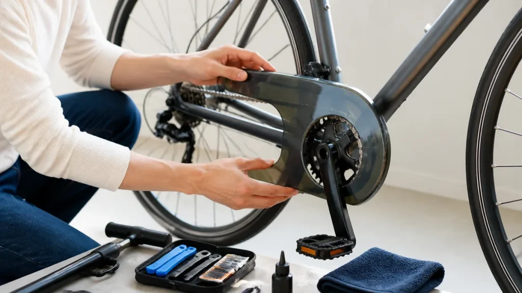 自転車のチェーンカバーはJIS規格で4種類｜全ケースとリングケースで変わる裾汚れ対策のアイキャッチ画像